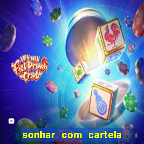 sonhar com cartela de bingo